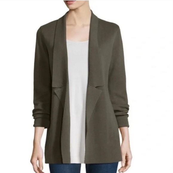 Eileen Fisher Silk & Organic Cotton Interlock Sweater Cardigan Jacket - Picture 11 of 11